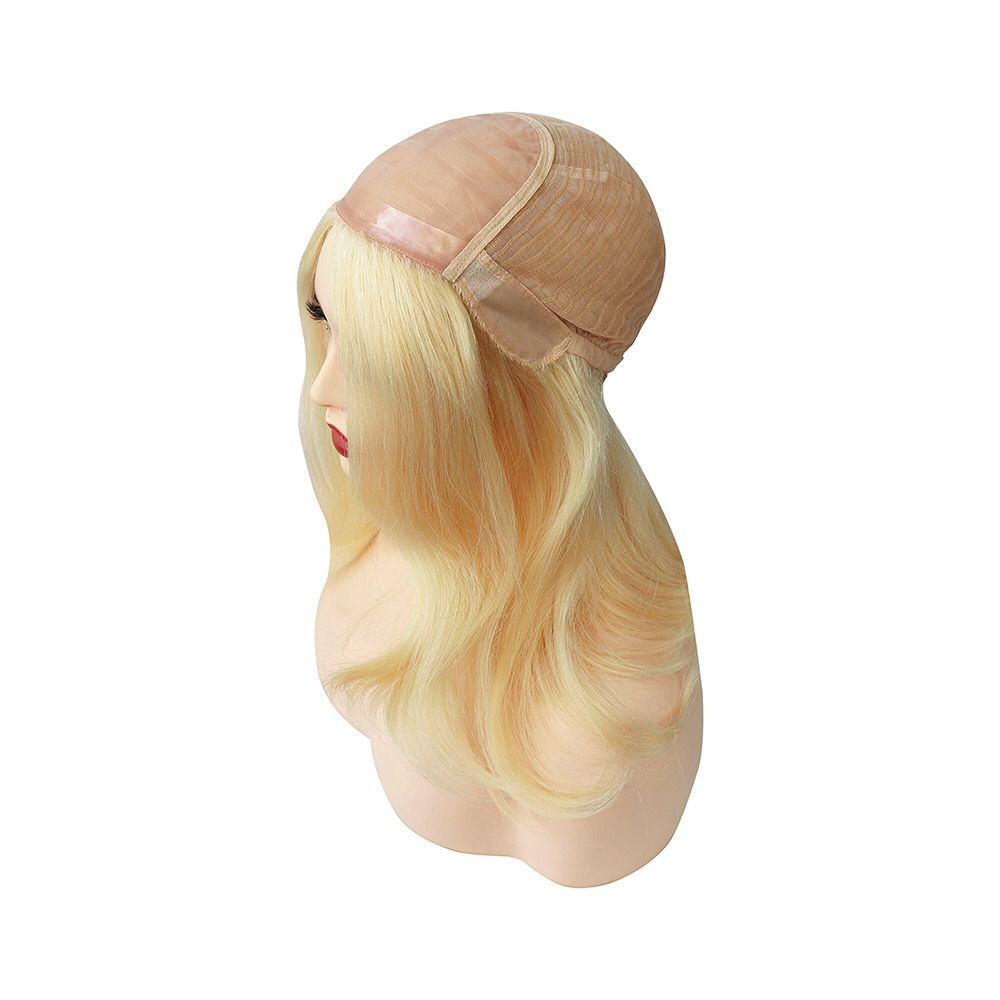 Blond hair invisible wig for women with hair loss-Tess - Image 5