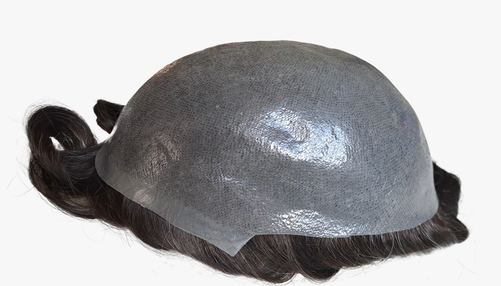 Louis- Protesi capelli marrone scuro e bianco (10%) - immagine 3