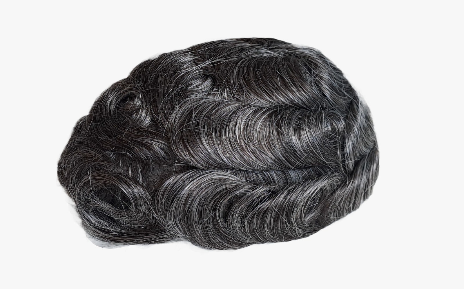 David-Men's non-surgical hair replacements with gray hair