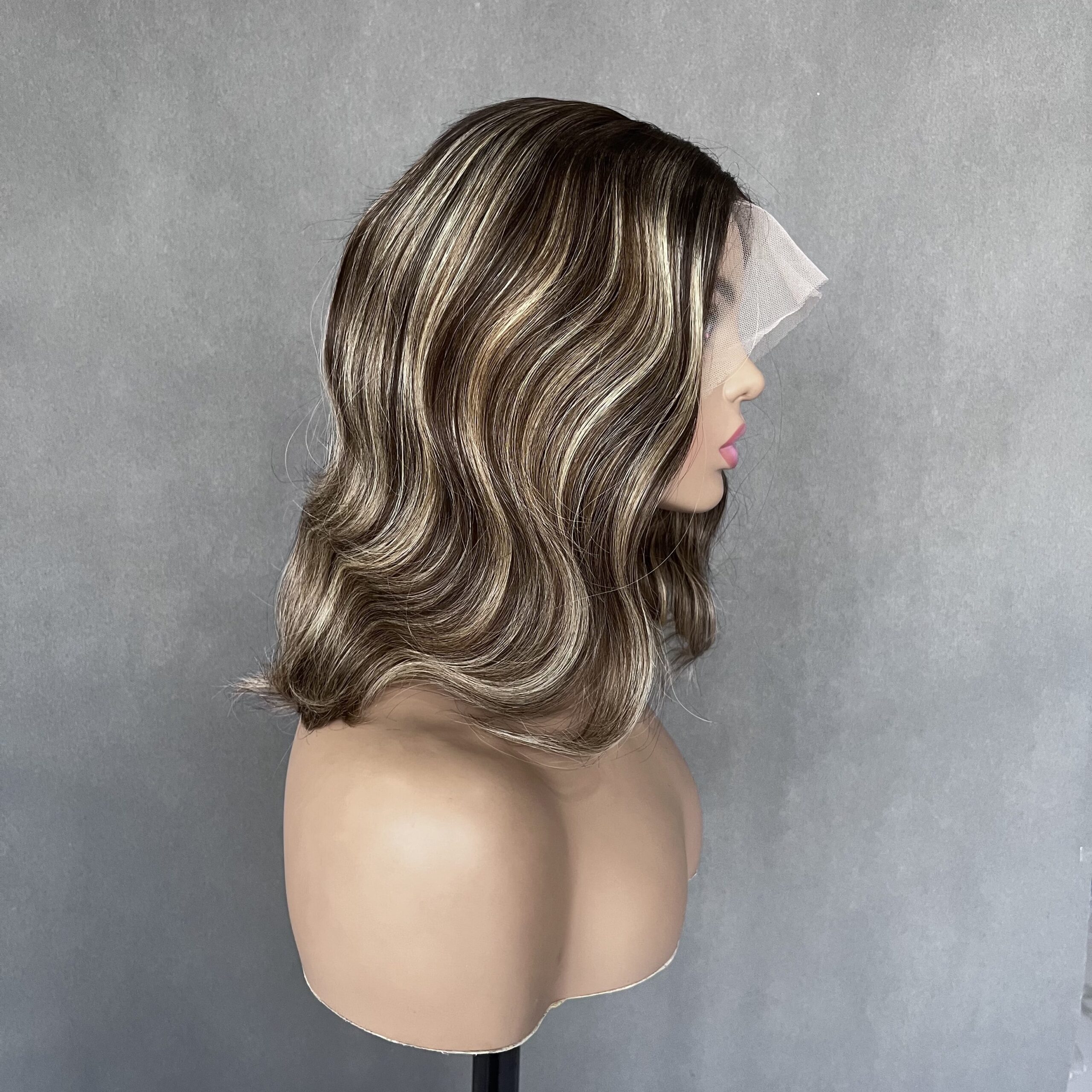 Bianca - Perruque naturelle Cheveux bruns ombré – Image 2