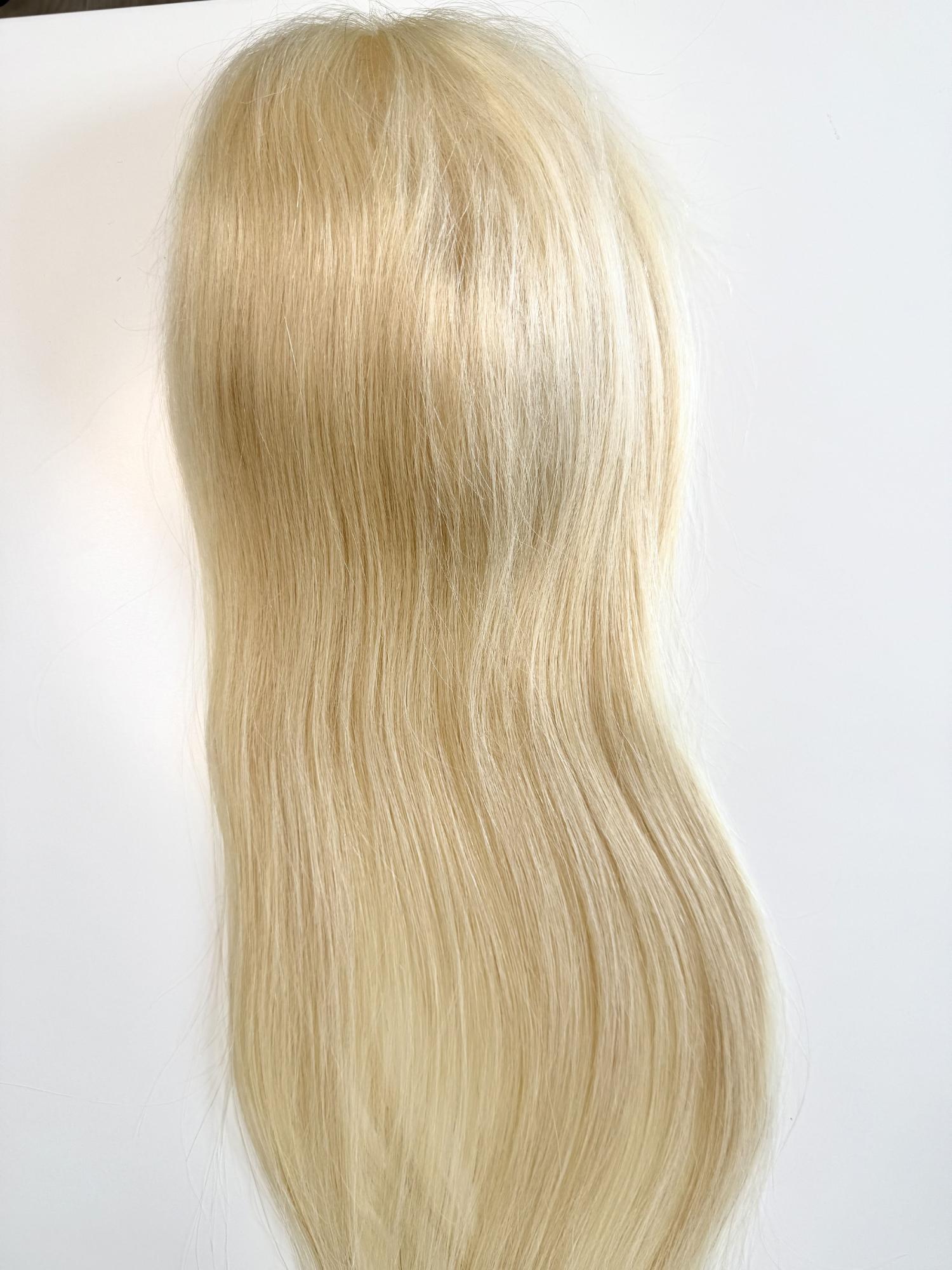 LISA- Blonde human hair topper clips-in for thinning crown - Image 8